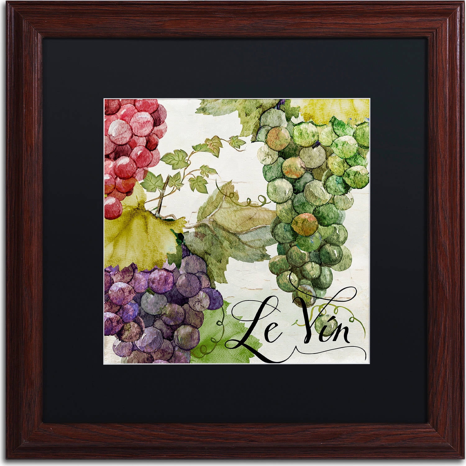Trademark Fine Art "Wines of Paris II" Canvas Art by Color Bakery, Black Matte, Wood Frame