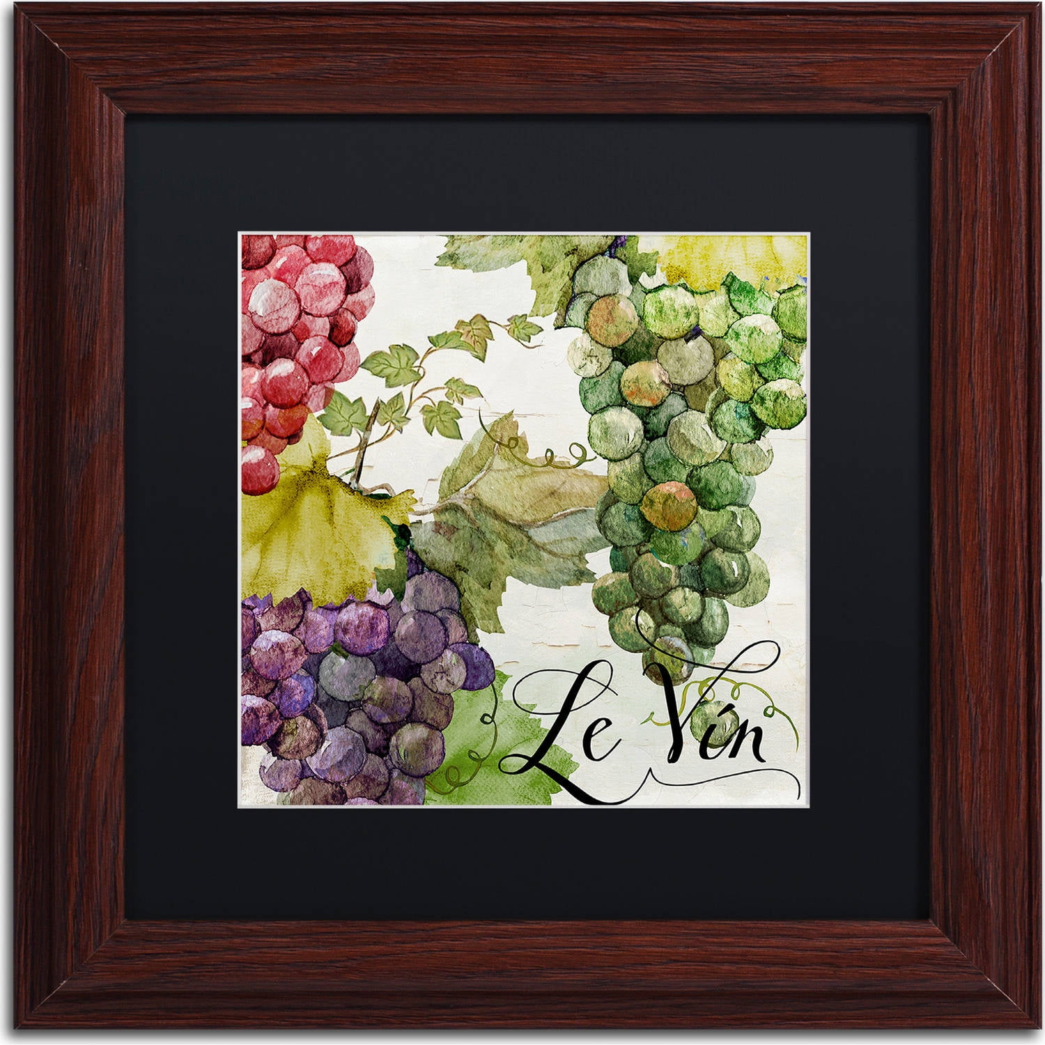 Trademark Fine Art "Wines of Paris II" Canvas Art by Color Bakery, Black Matte, Wood Frame