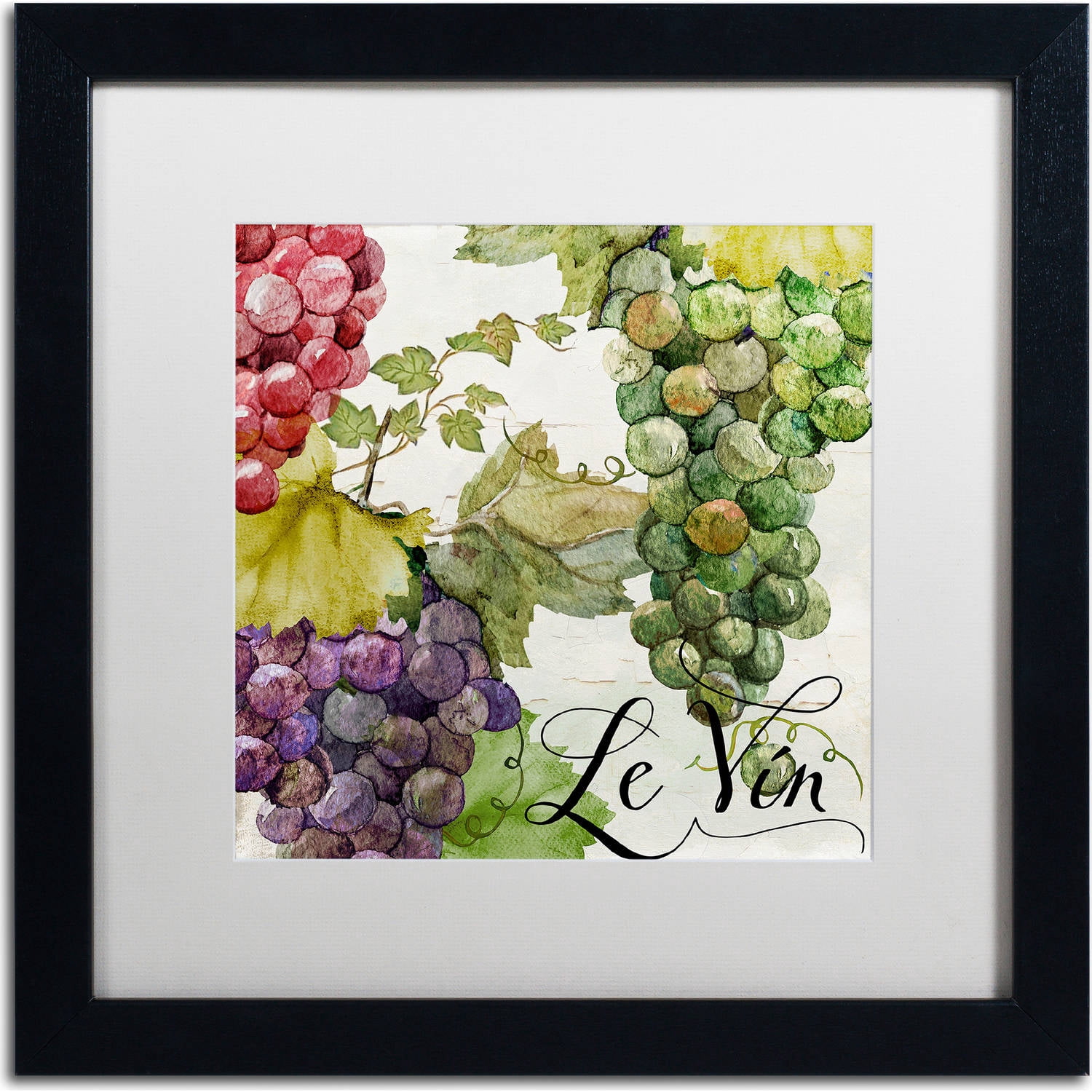 Trademark Fine Art "Wines of Paris II" Canvas Art by Color Bakery, White Matte, Black Frame