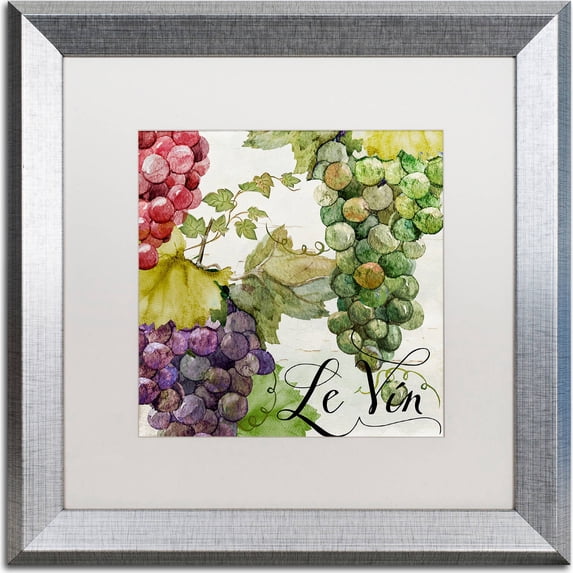 Trademark Fine Art "Wines of Paris II" Canvas Art by Color Bakery, White Matte, Silver Frame