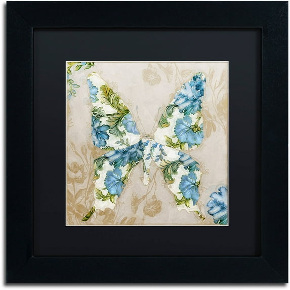 Trademark Fine Art "Winged Tapestry I" Canvas Art by Color Bakery Black Matte, Black Frame