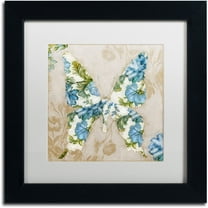 Trademark Fine Art "Winged Tapestry I" Canvas Art by Color Bakery White Matte, Black Frame