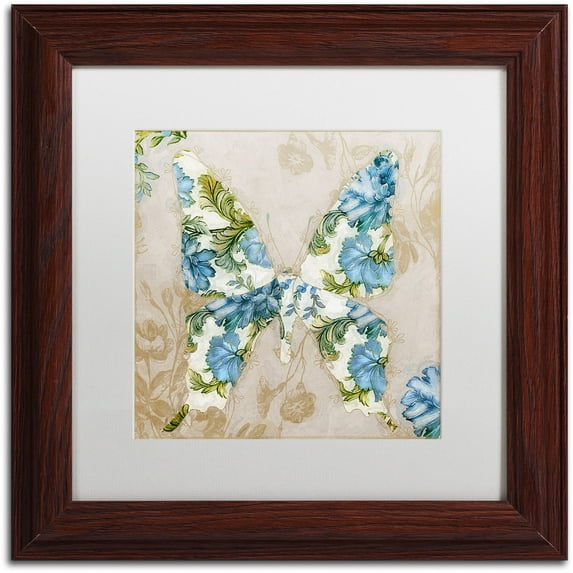 Trademark Fine Art "Winged Tapestry I" Canvas Art by Color Bakery White Matte, Wood Frame