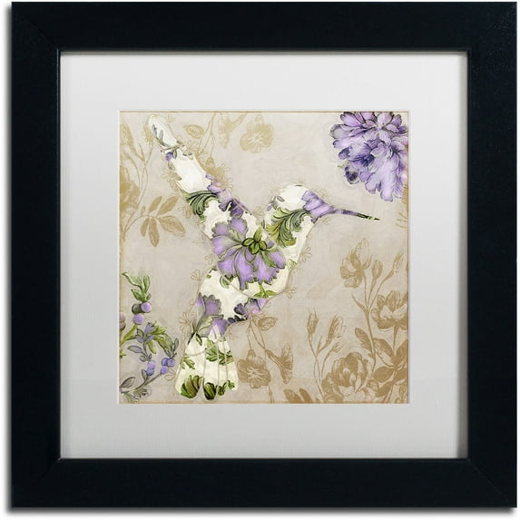 Trademark Fine Art "Winged Tapestry IV" Canvas Art by Color Bakery White Matte, Black Frame