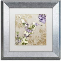 Trademark Fine Art "Winged Tapestry IV" Canvas Art by Color Bakery White Matte, Silver Frame