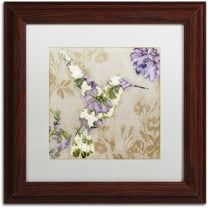 Trademark Fine Art "Winged Tapestry IV" Canvas Art by Color Bakery White Matte, Wood Frame