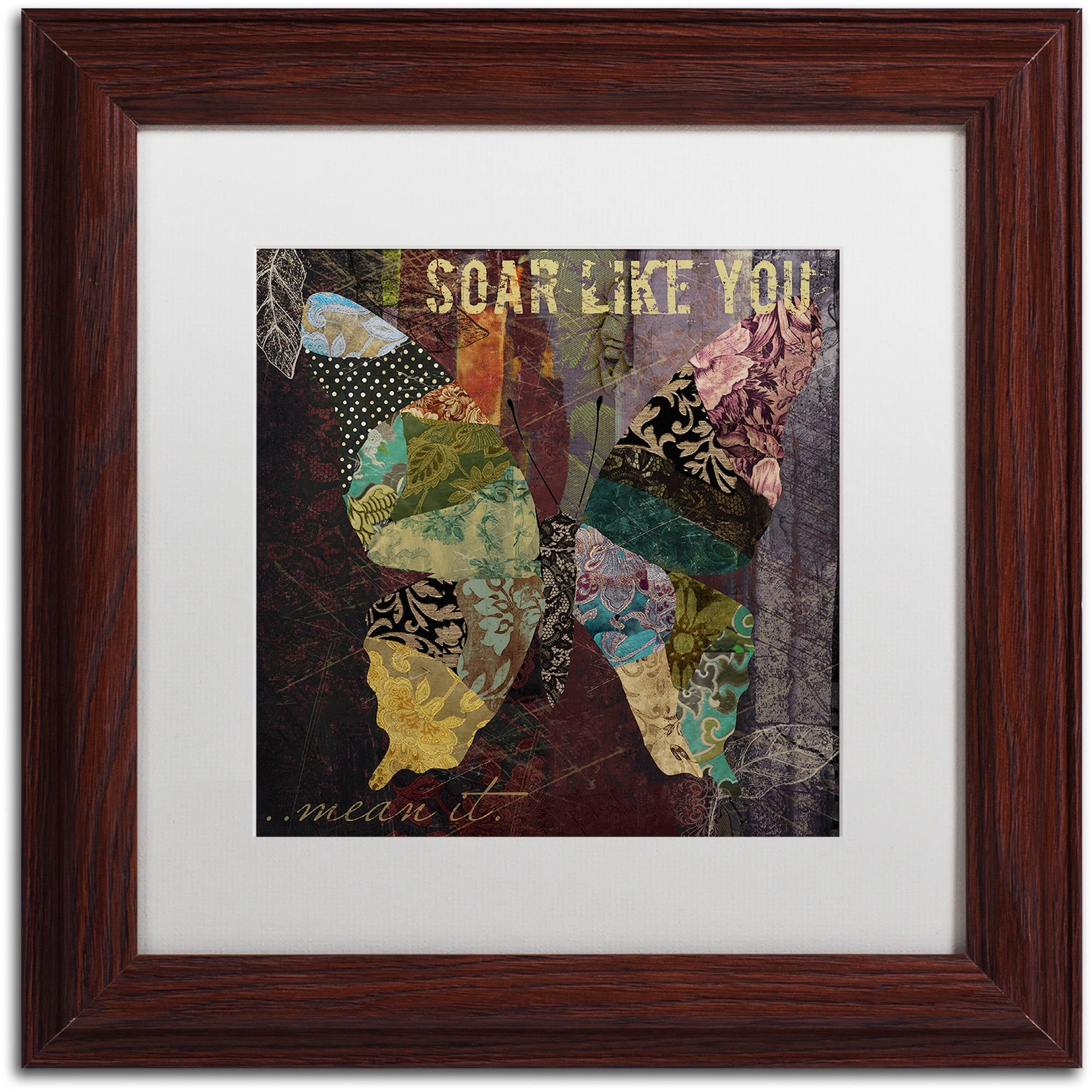 Trademark Fine Art "Winging It II" Canvas Art by Color Bakery White Matte, Wood Frame