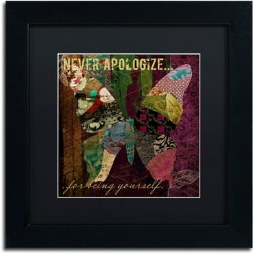 Trademark Fine Art "Winging It IV" Canvas Art by Color Bakery Black Matte, Black Frame