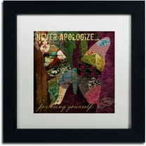 Trademark Fine Art "Winging It IV" Canvas Art by Color Bakery White Matte, Black Frame