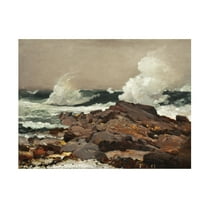 Trademark Fine Art Winslow Homer  Homer's Crashing Waves I Canvas Wall Art
