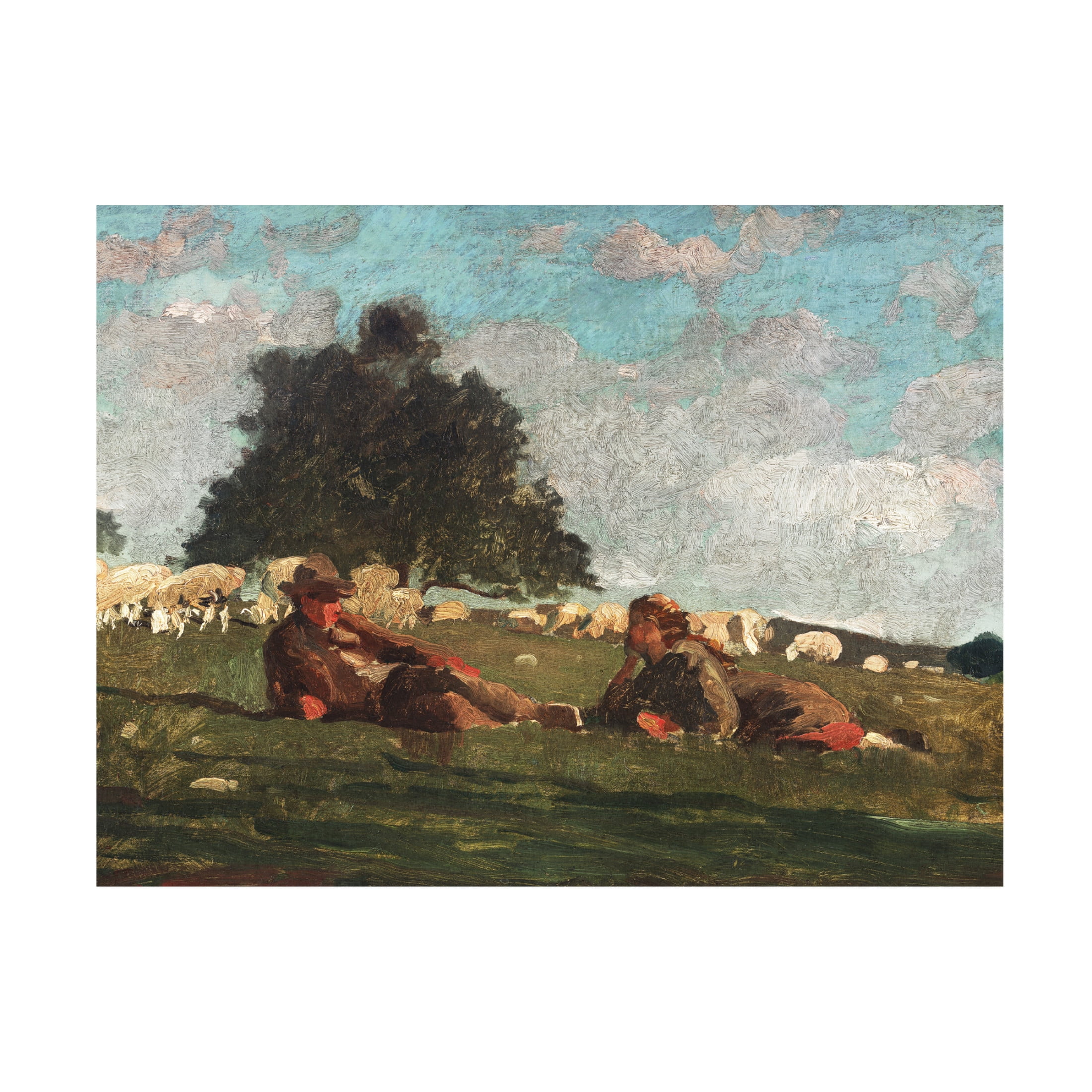 Trademark Fine Art Winslow Homer Homer's Sheep Countryside I Canvas Wall Art