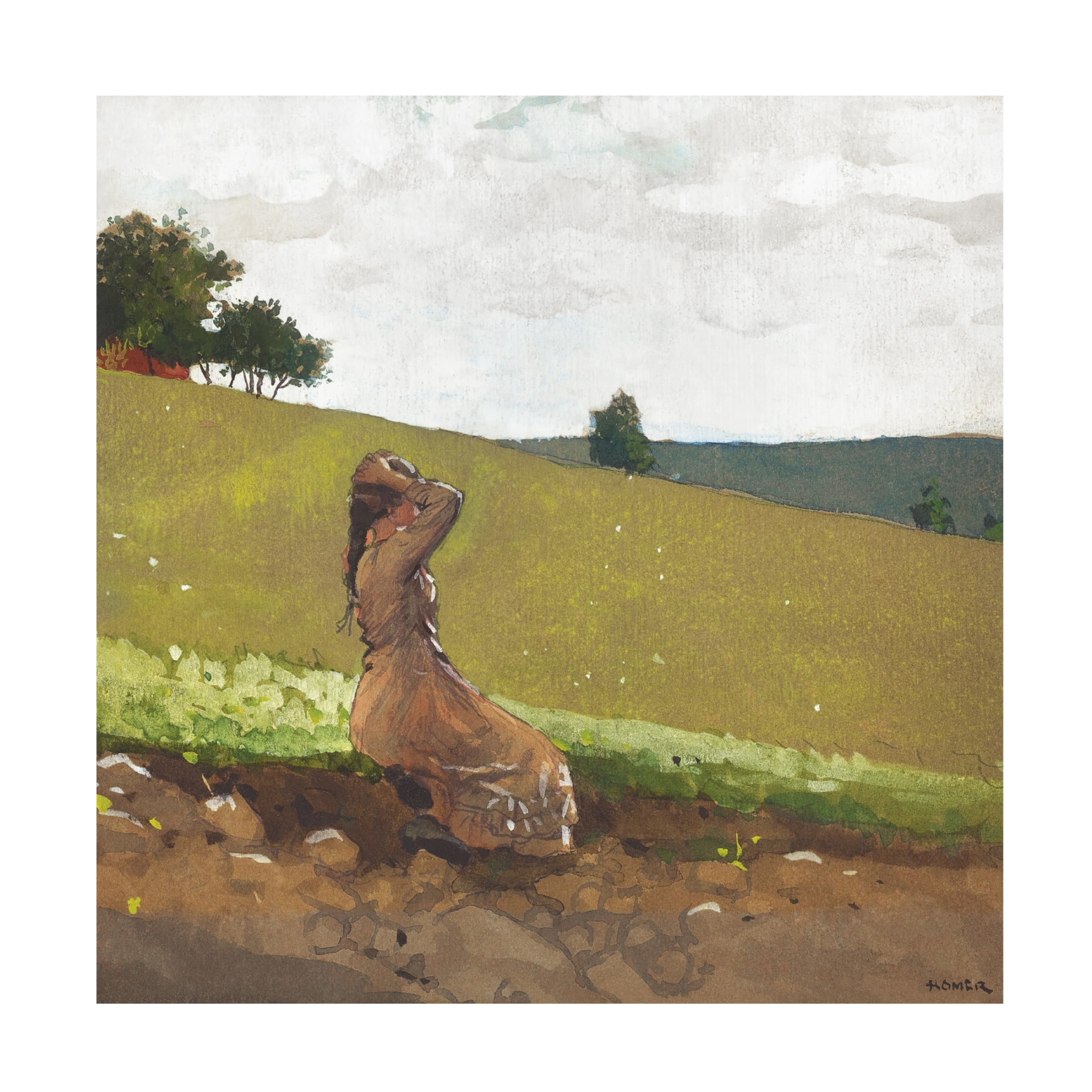 Trademark Fine Art Winslow Homer  Homer's Sheep Countryside IV Canvas Wall Art