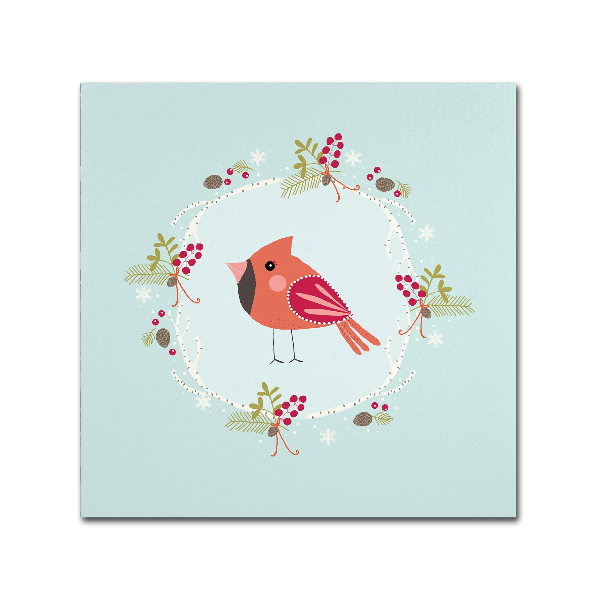 Trademark Fine Art 'Winter Bird' Canvas Art by Jyotsna Warikoo