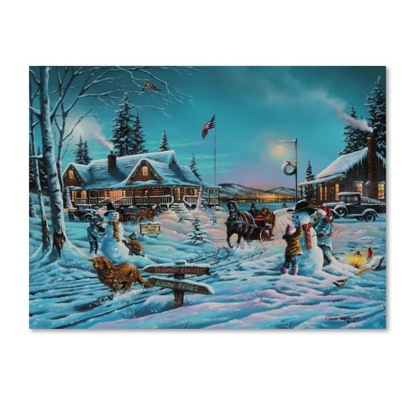 Trademark Fine Art 'Winter Bliss' Canvas Art by Geno Peoples