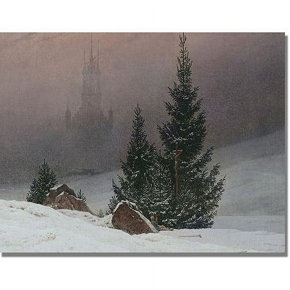 Trademark Fine Art "Winter Landscape" Canvas Art by Caspar Friedrich