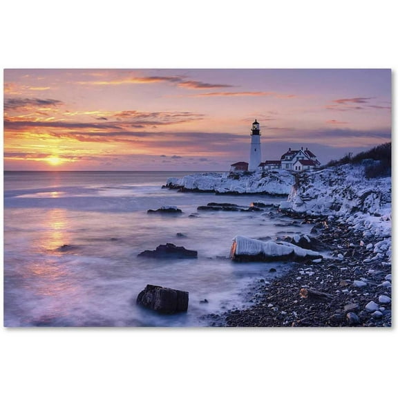 Trademark Fine Art 'Winter Lights' Canvas Art by Michael Blanchette Photography