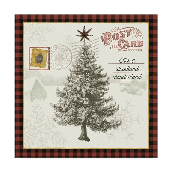 Trademark Fine Art 'Winter Reindeer IV' Canvas Art by Sue Schlabach