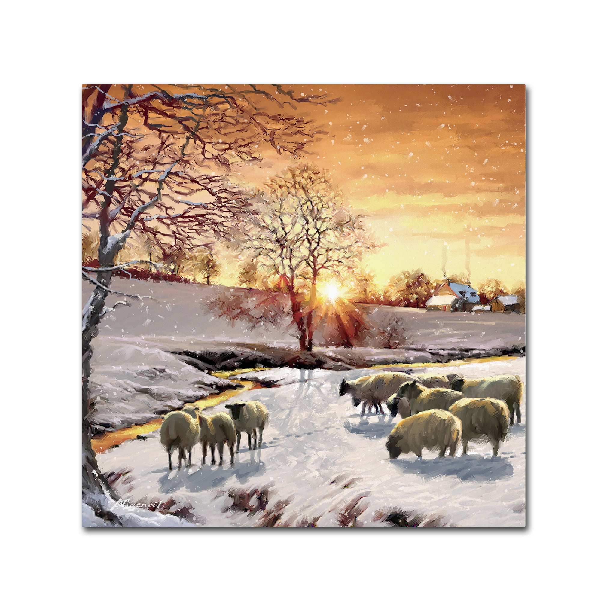 Trademark Fine Art 'Winter Sheep II' Canvas Art by The Macneil Studio