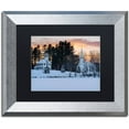 thumbnail image 1 of Trademark Fine Art "Winter Sunset" Canvas Art by Michael Blanchette Photography Black Matte, Silver Frame, 1 of 4