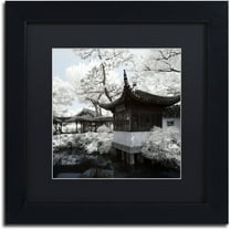 Trademark Fine Art "Winter Temple" Canvas Art by Philippe Hugonnard, Black Matte, Black Frame