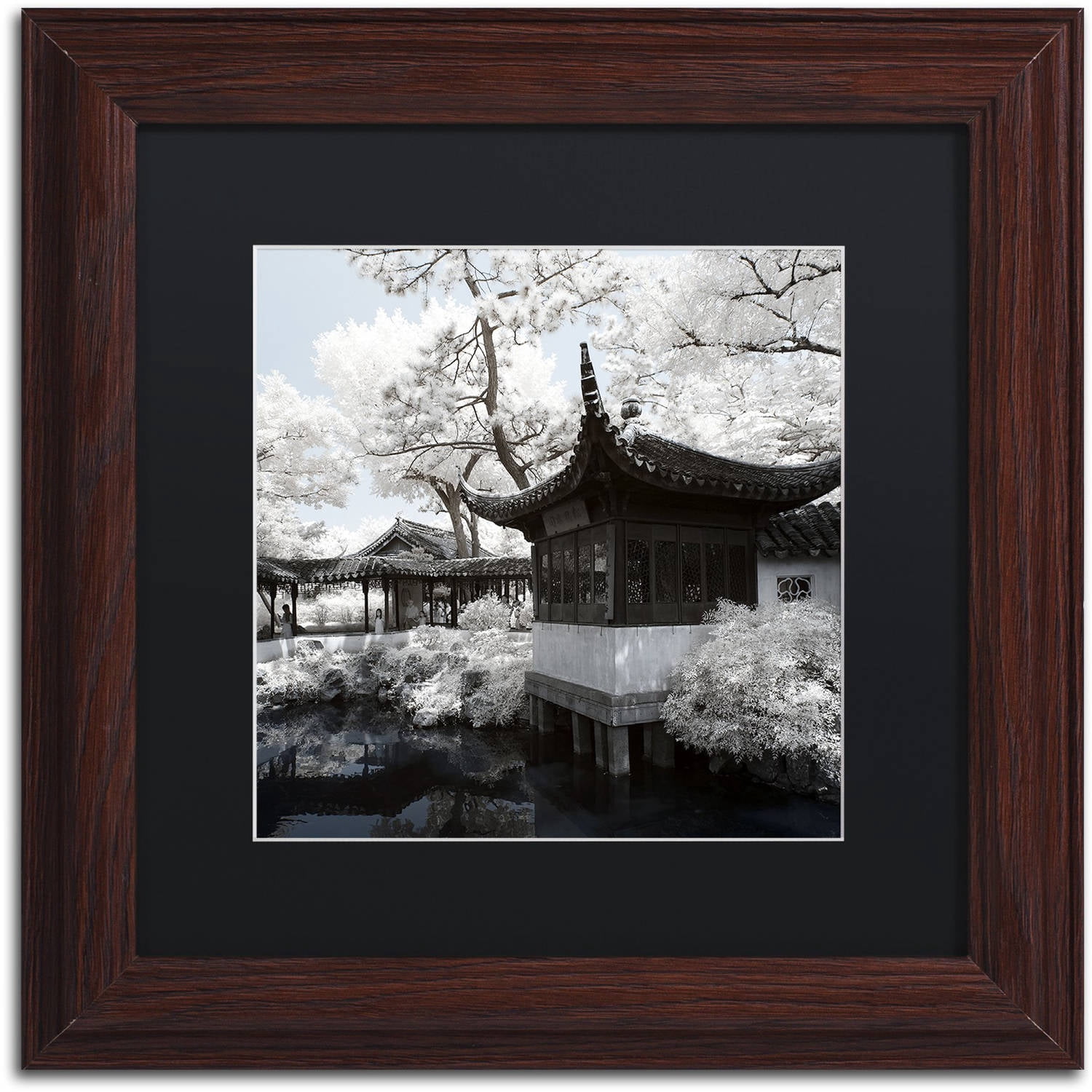 Trademark Fine Art "Winter Temple" Canvas Art by Philippe Hugonnard, Black Matte, Wood Frame