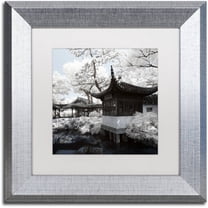 Trademark Fine Art "Winter Temple" Canvas Art by Philippe Hugonnard, White Matte, Silver Frame
