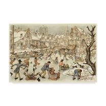 Trademark Fine Art 'Winter Town' Canvas Art by Anton Pieck