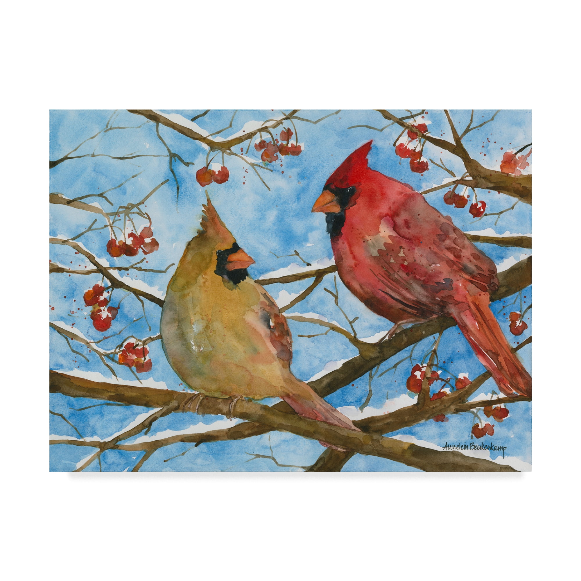 Trademark Fine Art 'Winter Warmth' Canvas Art by Annelein Beukenkamp