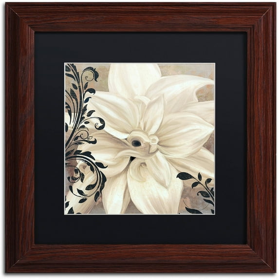 Trademark Fine Art "Winter White II" Canvas Art by Color Bakery Black Matte, Wood Frame