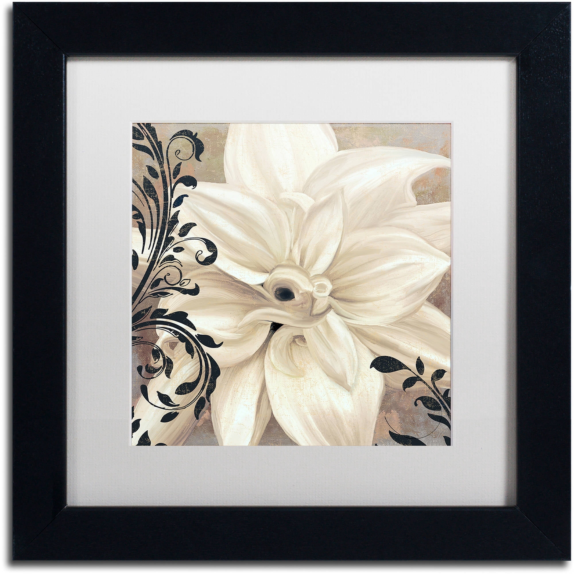 Trademark Fine Art "Winter White II" Canvas Art by Color Bakery White Matte, Black Frame