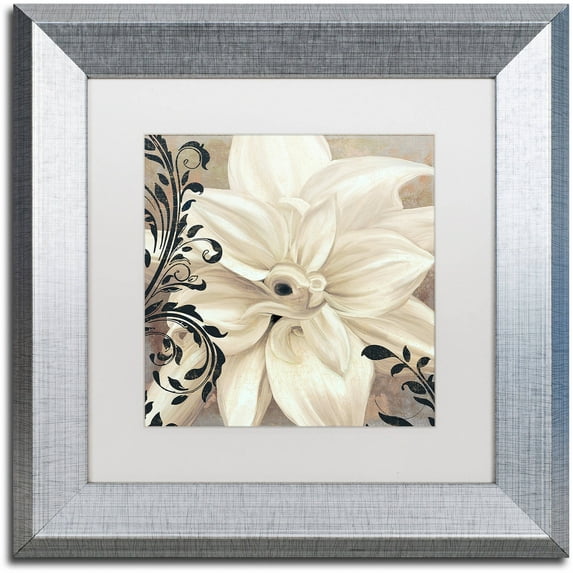 Trademark Fine Art "Winter White II" Canvas Art by Color Bakery White Matte, Silver Frame