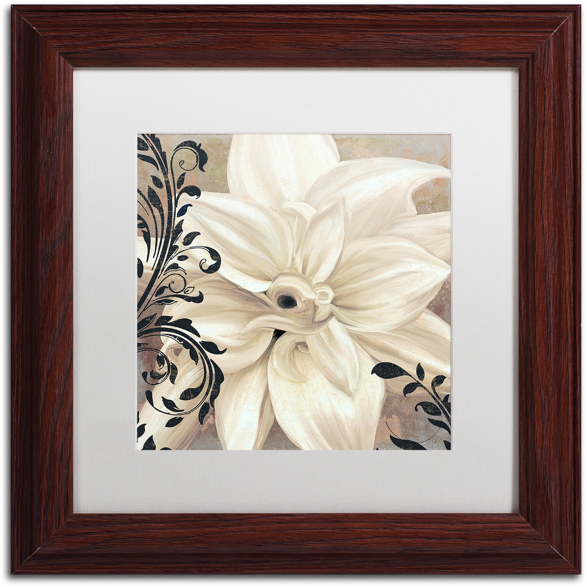 Trademark Fine Art "Winter White II" Canvas Art by Color Bakery White Matte, Wood Frame