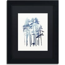 Trademark Fine Art 'Winter Wolf' Canvas Art by Robert Farkas, Black Matte, Black Frame