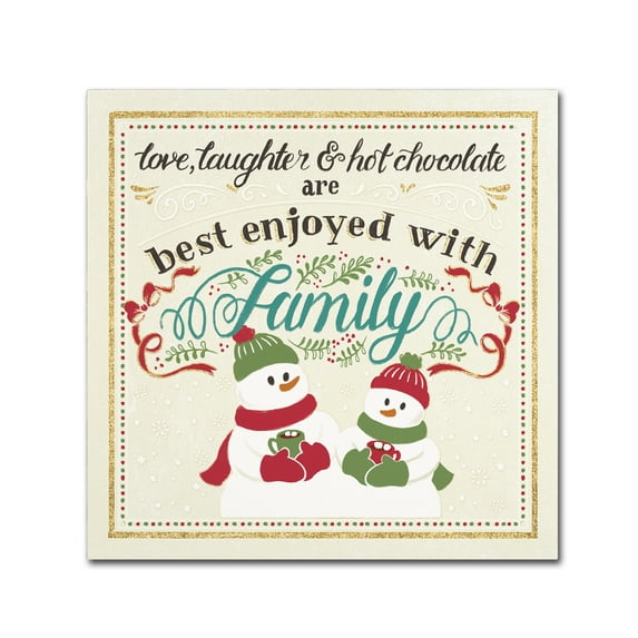 Trademark Fine Art 'Winter Wonderland II on White' Canvas Art by Janelle Penner