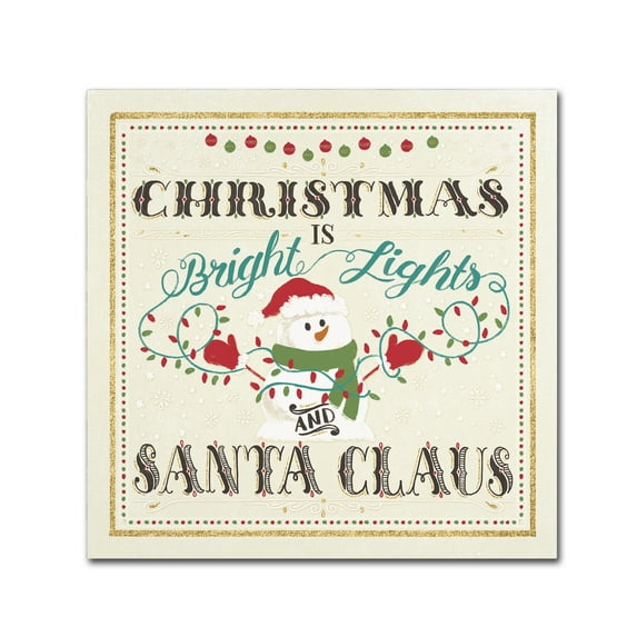 Trademark Fine Art 'Winter Wonderland III on White' Canvas Art by Janelle Penner