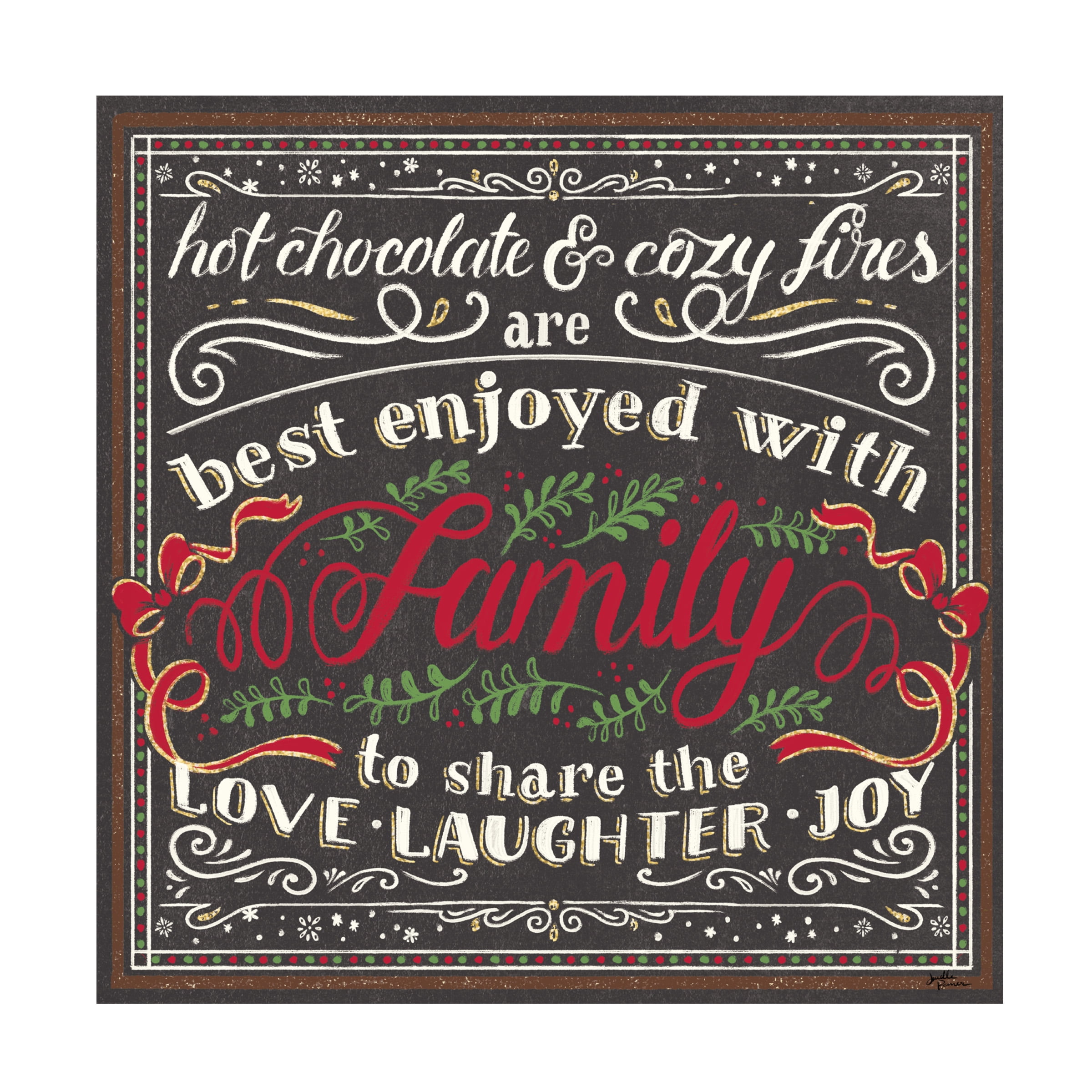 Trademark Fine Art 'Winter Wonderland VII Brown Red' Canvas Art by Janelle Penner