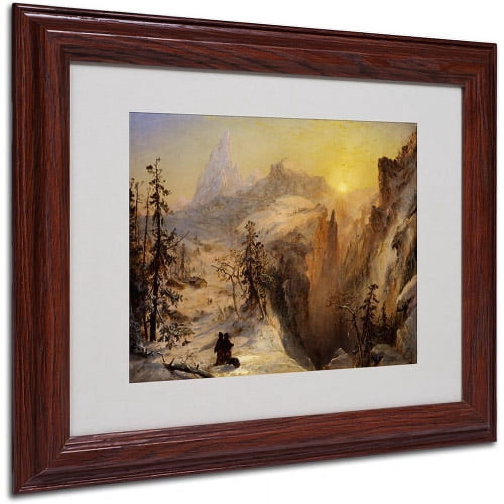Trademark Fine Art "Winter in Switzerland" Framed Canvas Art by Jasper Cropsey