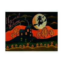 Trademark Fine Art 'Witch's Harvest Moon' Canvas Art by Cheryl Bartley