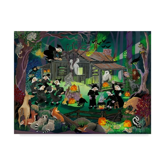 Trademark Fine Art 'Witches in the Woods' Canvas Art by Carol Salas
