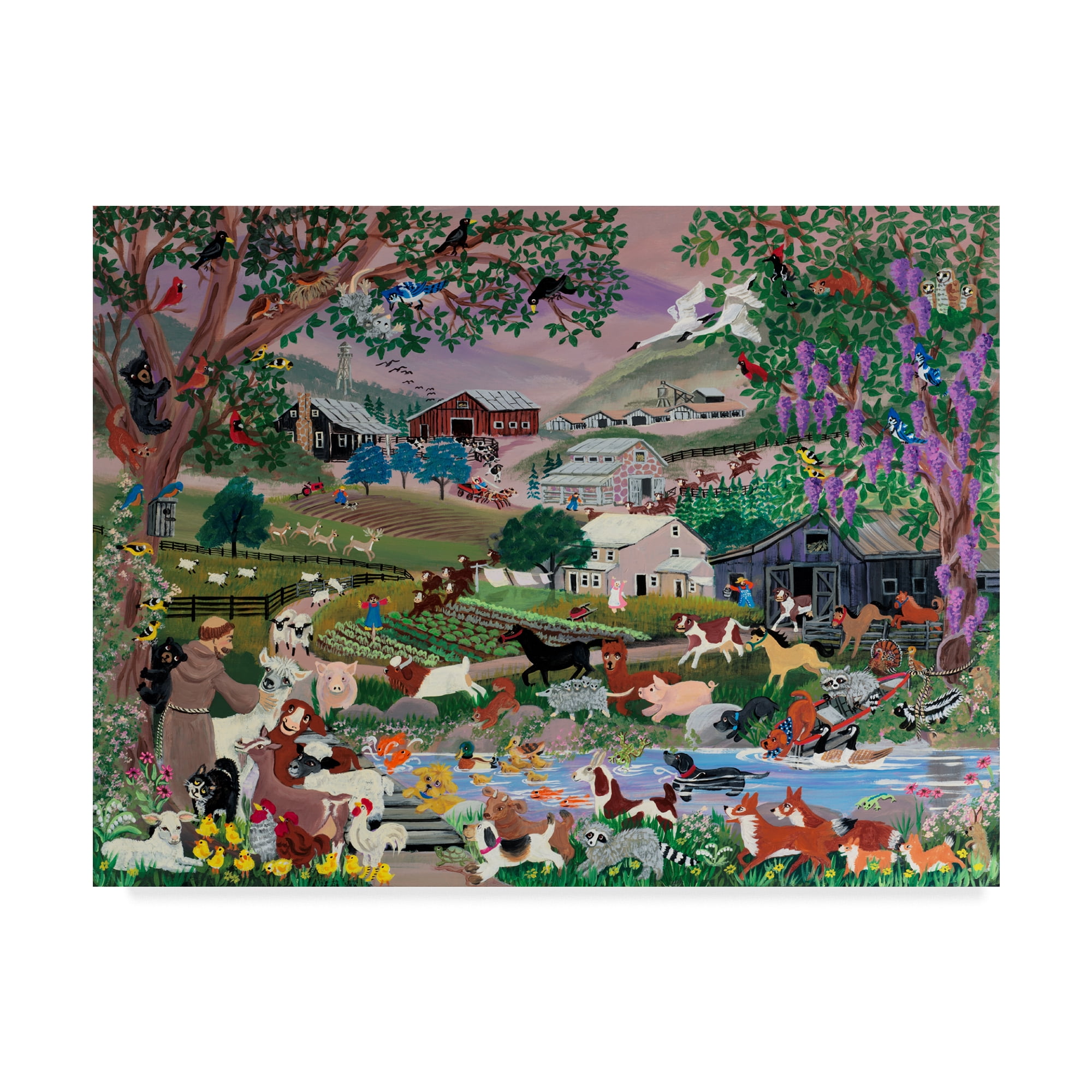 Trademark Fine Art 'With Francis 2 Creekside Farm' Canvas Art by Carol Salas