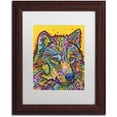 thumbnail image 1 of Trademark Fine Art "Wolf 2" Canvas Art by Dean Russo, White Matte, Wood Frame, 1 of 4