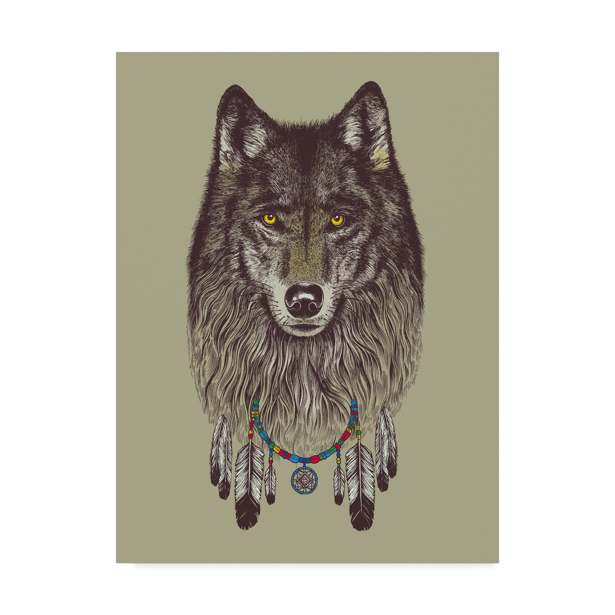 Trademark Fine Art 'Wolf Dreams' Canvas Art by Rachel Caldwell