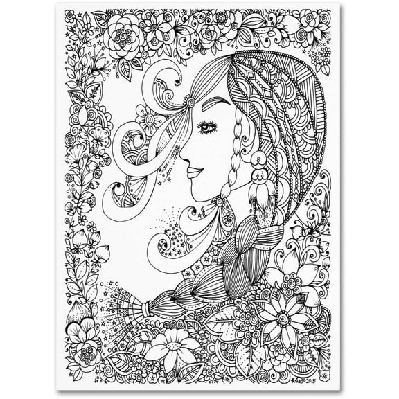 Trademark Fine Art "Woman 2" Canvas Art by KCDoodleArt