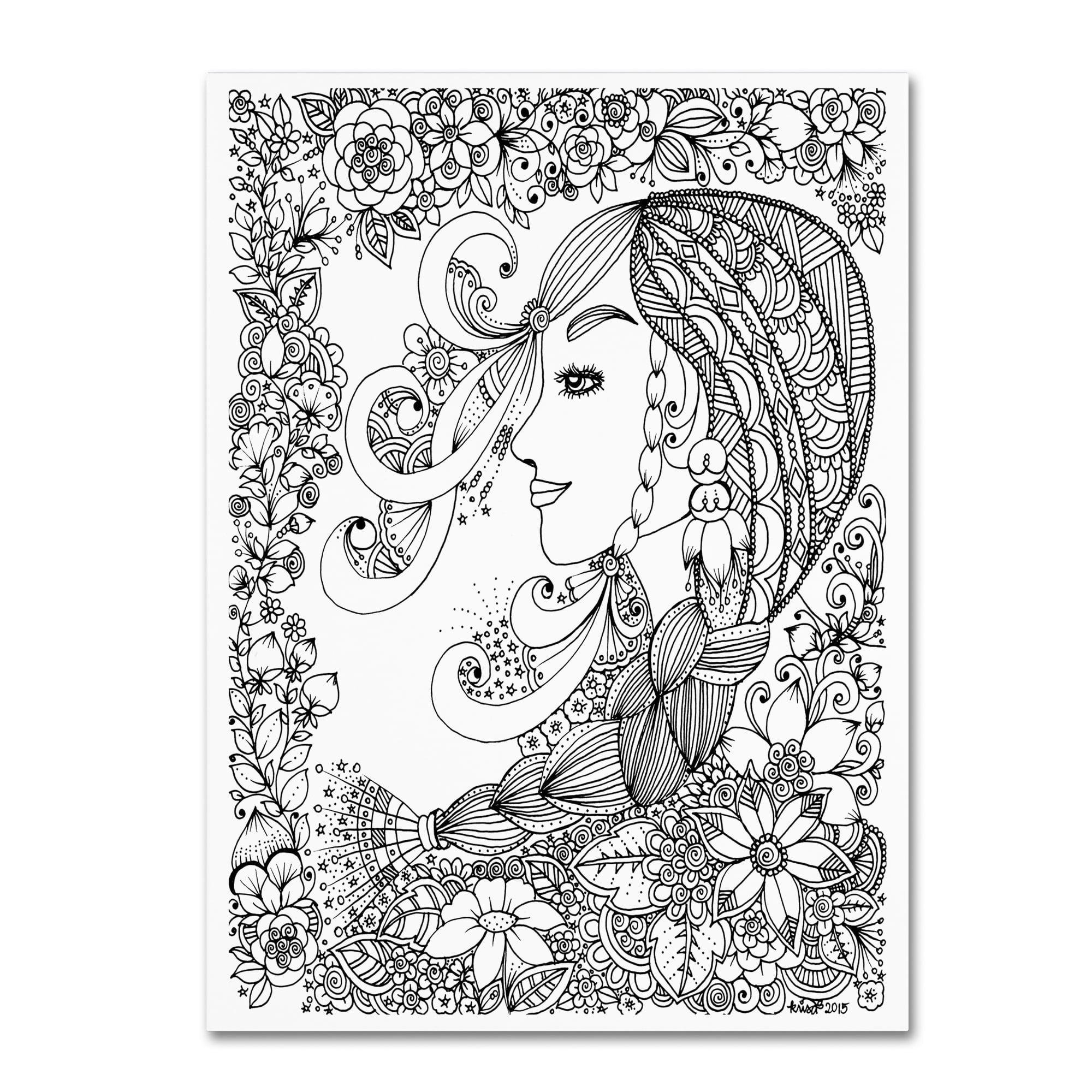 Trademark Fine Art 'Woman 2' Canvas Art by KCDoodleArt