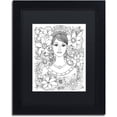 thumbnail image 1 of Trademark Fine Art "Woman 4" Canvas Art by KCDoodleArt Black Matte, Black Frame, 1 of 4