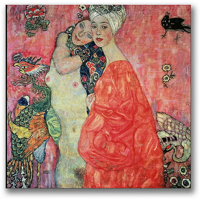 Trademark Fine Art Woman Friends Canvas Wall Art by Gustav Klimt