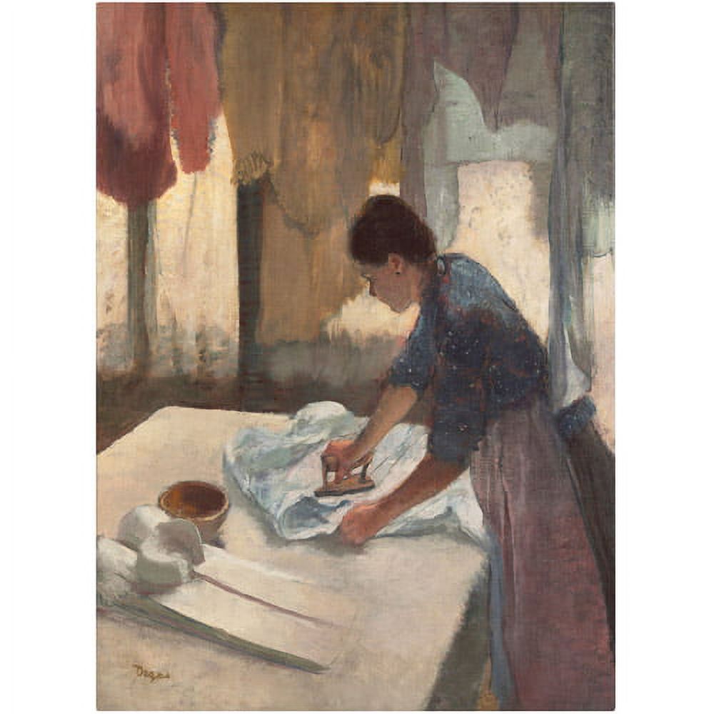 Trademark Fine Art "Woman Ironing" 1876-87 Canvas Art by Edgar Degas