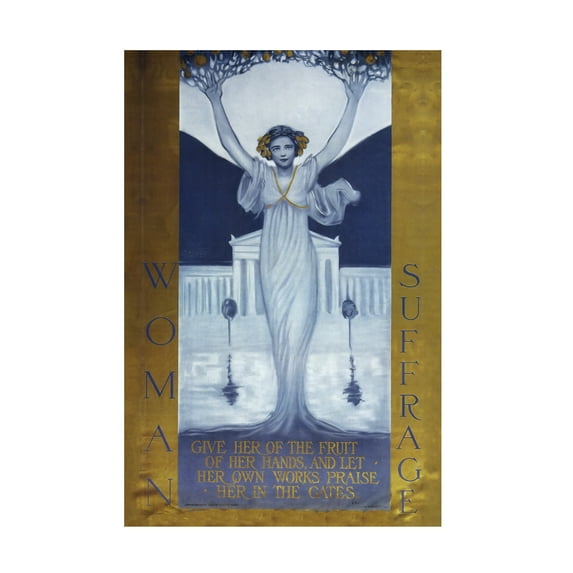Trademark Fine Art Vintage Apple Collection Woman Suffrage Canvas Wall Art - 18x32
