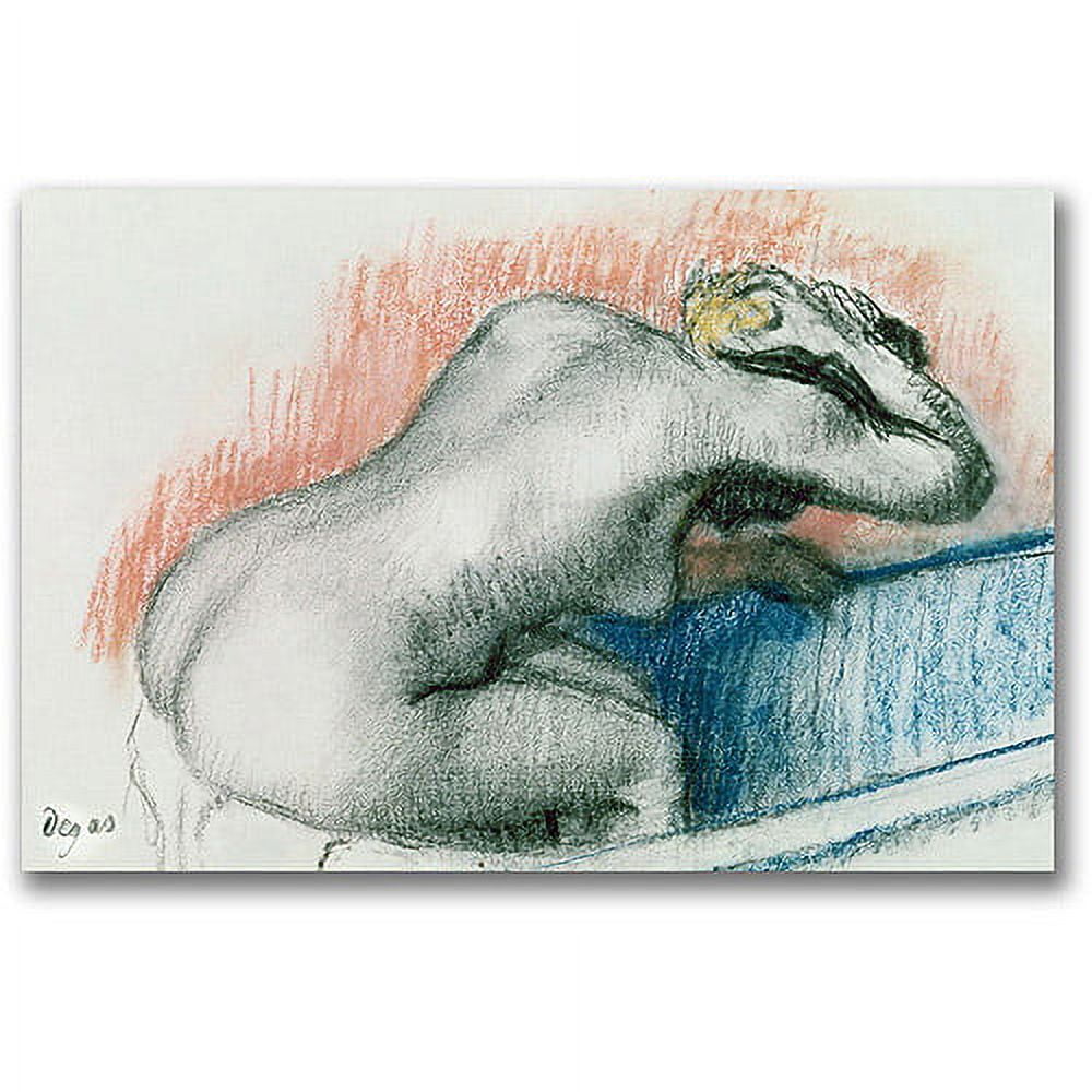 Trademark Fine Art "Woman Washing in the Bath" Canvas Art by Edgar Degas