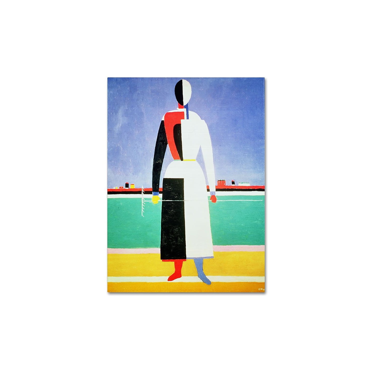 Trademark Fine Art "Woman With Rake, 1928-32" Canvas Art by Kazimir Malevich